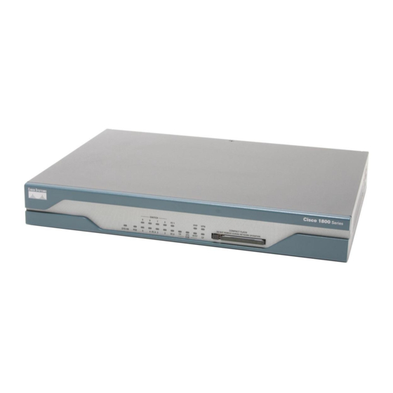 Cisco 1801W - Integrated Services Router Wireless Hardware Installation Manual