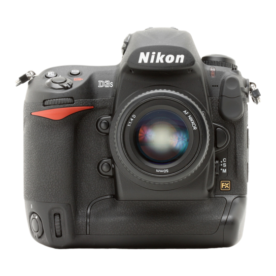 Nikon D3s Body Only - D3S 12.1 MP CMOS Digital SLR Camera Manual Del Usuario