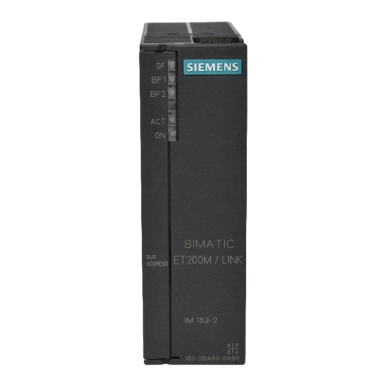 Siemens SIMATIC IM 153-2 Manuals