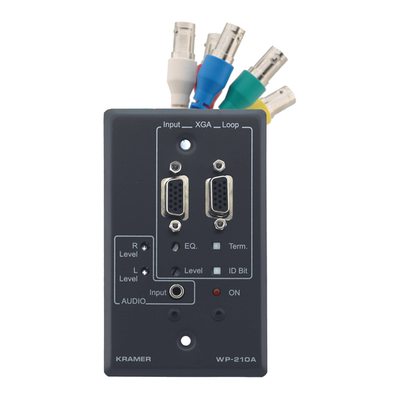Kramer WP-210A User Manual