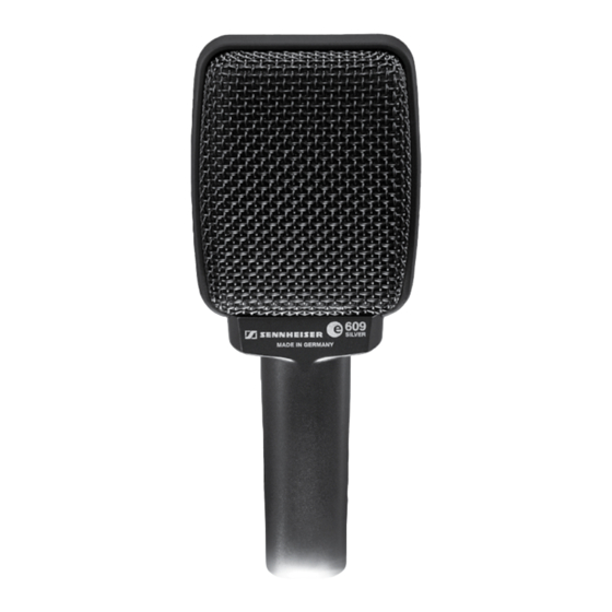 Sennheiser Evolution e 609 Silver Specification Sheet
