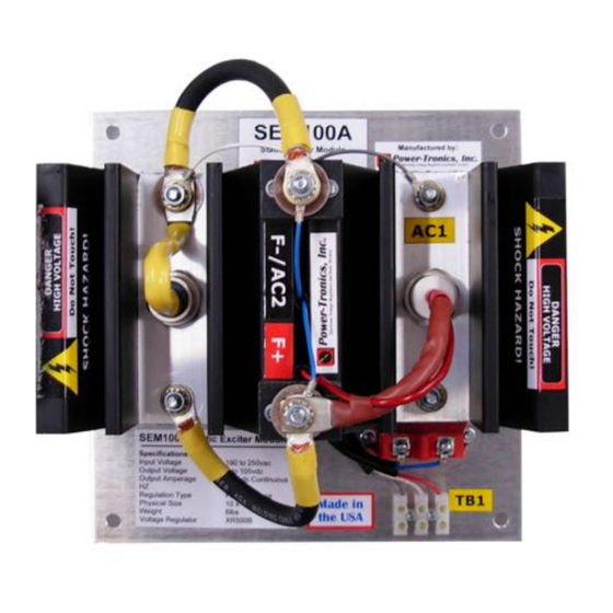 Power-Tronics SEM100A Manual