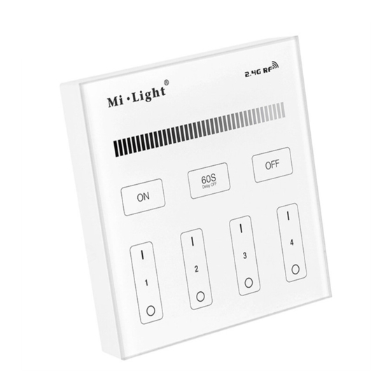 Mi-Light T4 & B1 Smart Panel Remote Controller Manual