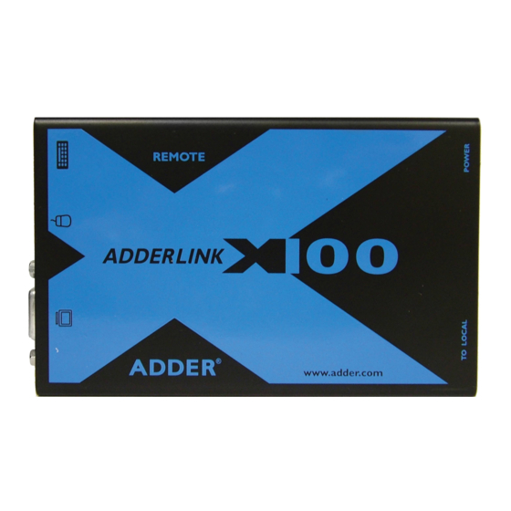 ADDER X100 User Manual