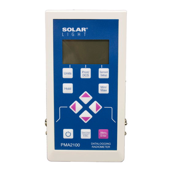 Solar Light PMA2100 User Manual