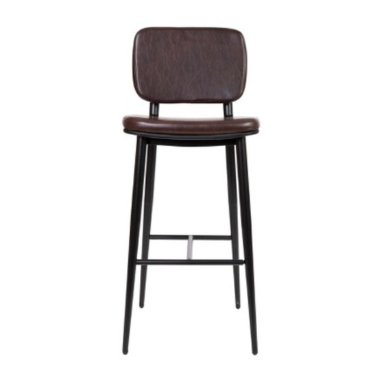 Flash Furniture LeatherSoft Upholstered Barstool with Black Metal Frame Assembly Instructions