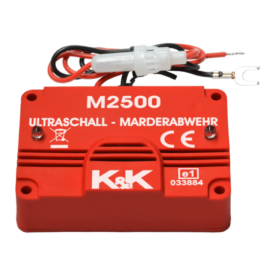 K&K M2500 Manual