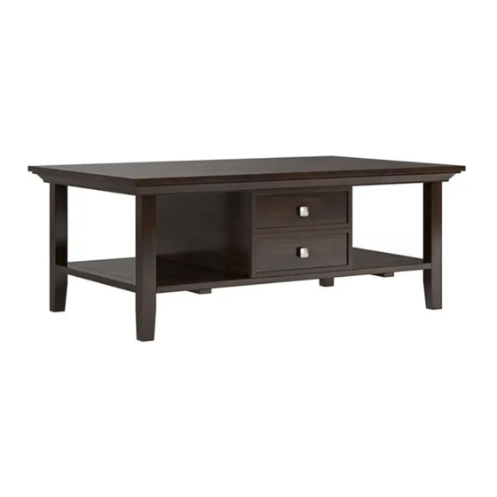Cypress Hills AXCRGREY03 Coffee Table Manuals