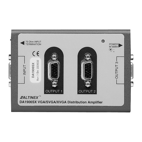 Altinex DA1906SX User Manual