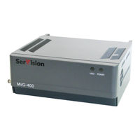 SerVision MVG 400 System Manual