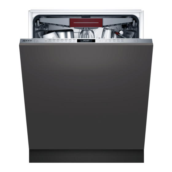 NEFF S187ZCX43G Integrated Dishwasher Manuals