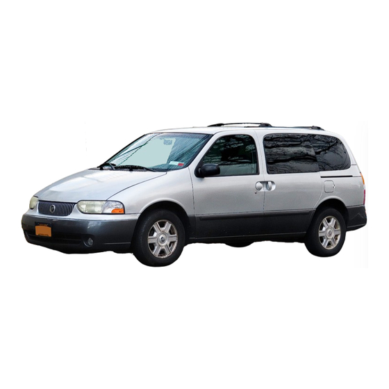 Mercury Villager 2001 Owner's Manual