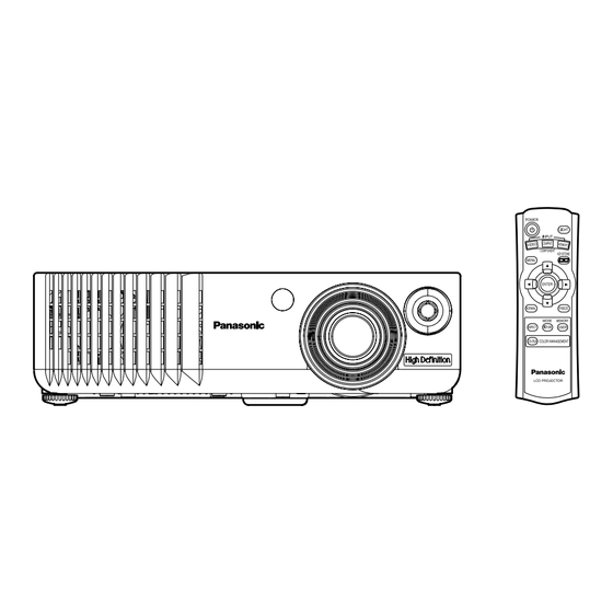 Panasonic PTAE700U-EC Operating Instructions Manual
