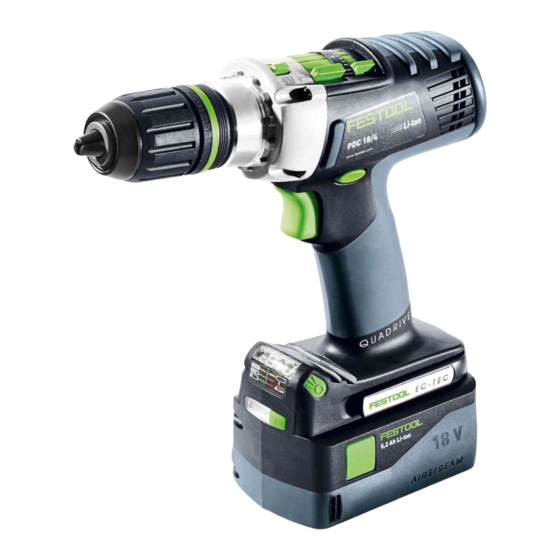 Festool PDC 18/4 Original Instructions Manual