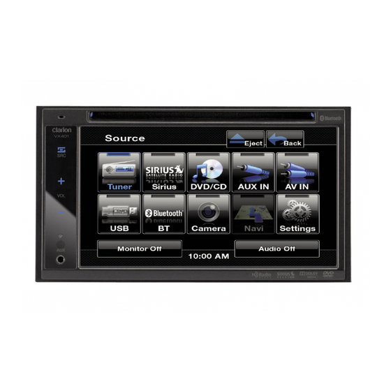 Clarion VX401A Manuals