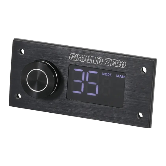 Ground Zero GZDSP REMOTE PRO-X Owner's Manual