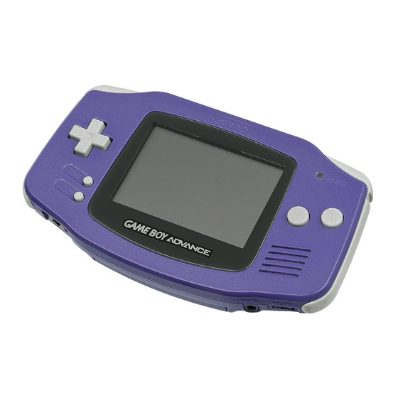 Nintendo Game Boy Advance Supplementary Manual