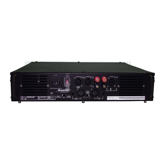 Omnitronic P-1000 Power Amplifier Manuals