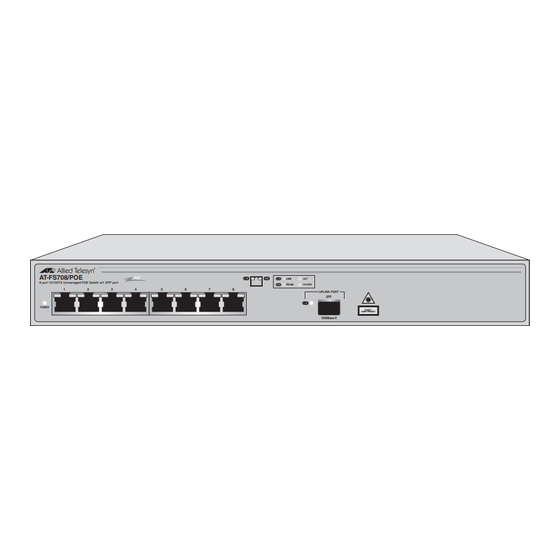 Allied Telesis AT-FS708/POE Installation Manual