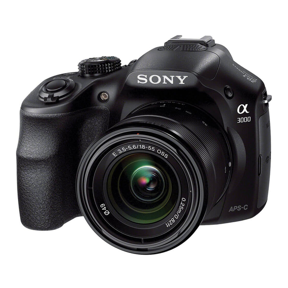 Sony alpha 3000 User Manual