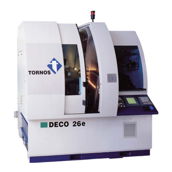 tornos DECO 20a Installation Instructions Manual