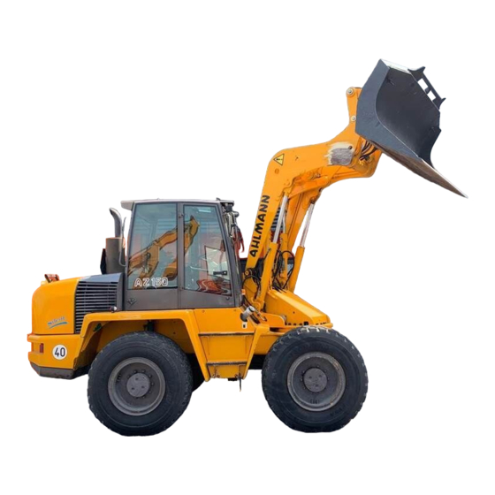 User Manuals: ahlmann AS 150 Wheel Loader