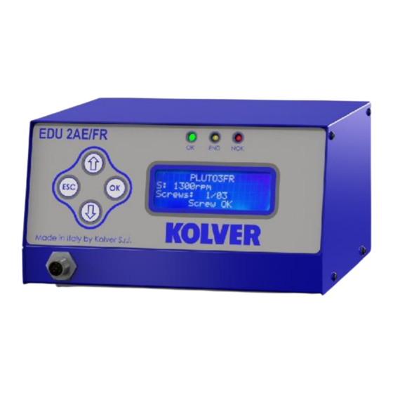 Kolver EDU2AE/FR 2.00 Operational Manual