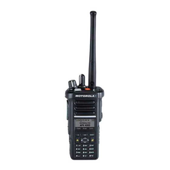 Motorola solutions APX 4000 Manual