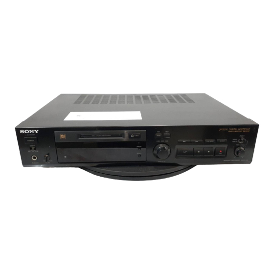Sony MDS-302 Operating Instructions Manual