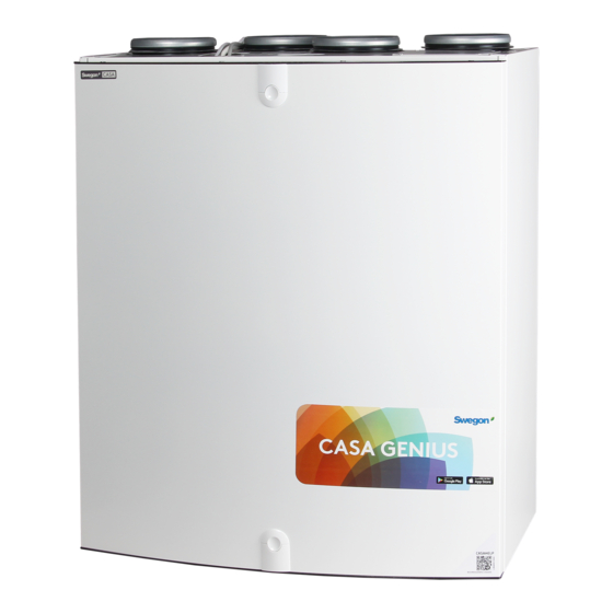 Swegon CASA R3 GENIUS Installation And Commissioning Instructions