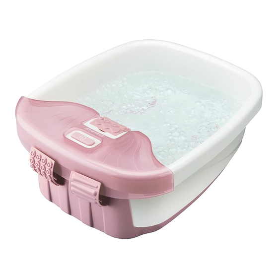 HoMedics bubble bliss FB-54 Instruction Manual And  Warranty Information