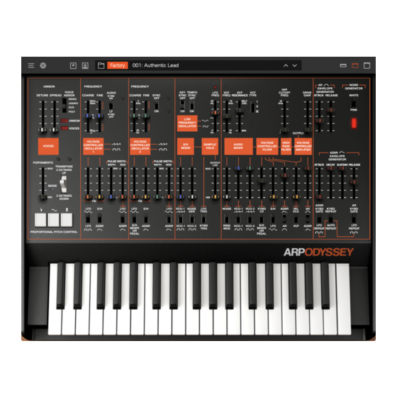 ARP ODYSSEI Owner's Manual