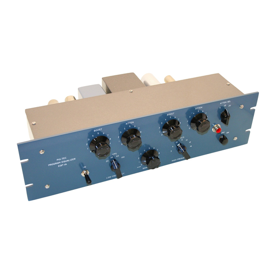 Pultec EQP-1A Installation And Operation Instructions