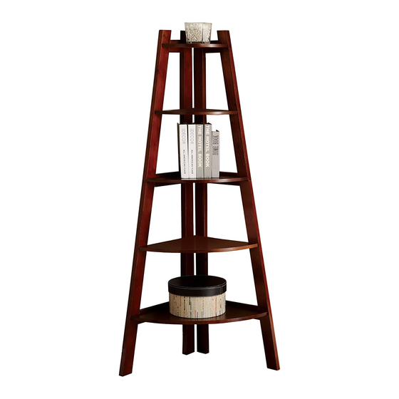 Furniture of America Kiki 5-tier Corner Ladder Display Bookcase CM-AC6214 Assembly Instructions Manual