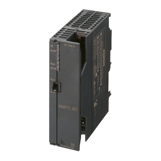 Siemens SIMATIC NET S7-300-PROFIBUS CP 342-5 Equipment Manual