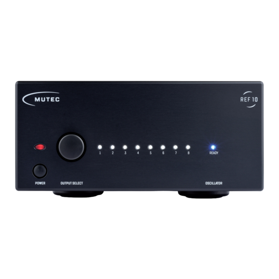 Mutec REF 10 Manual