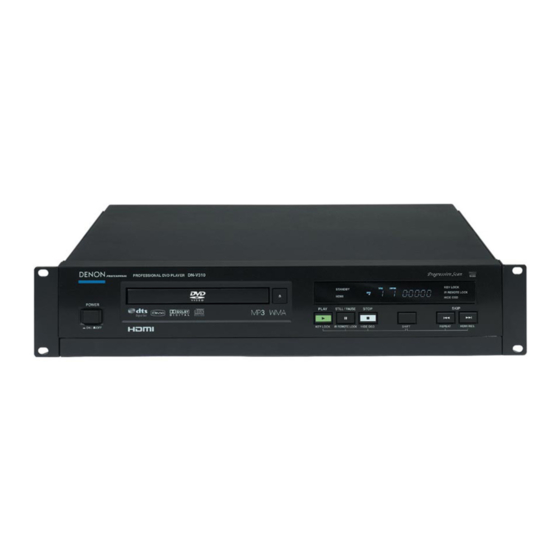 Denon DNV210 - Professional DVD Player Manuals