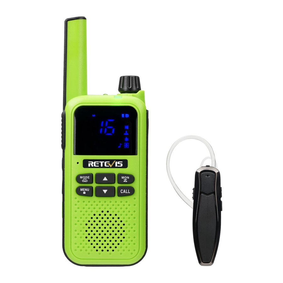 Retevis RA19 - Bluetooth Walkie Talkie Manual