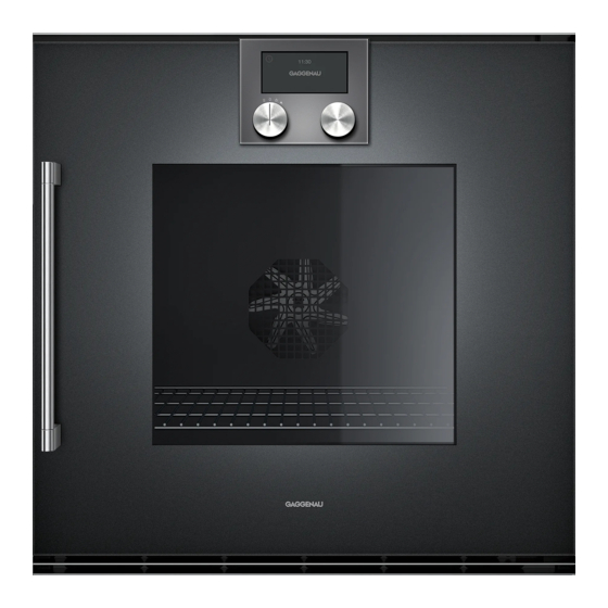 Gaggenau BOP 220 1 2 Series Instruction Manual