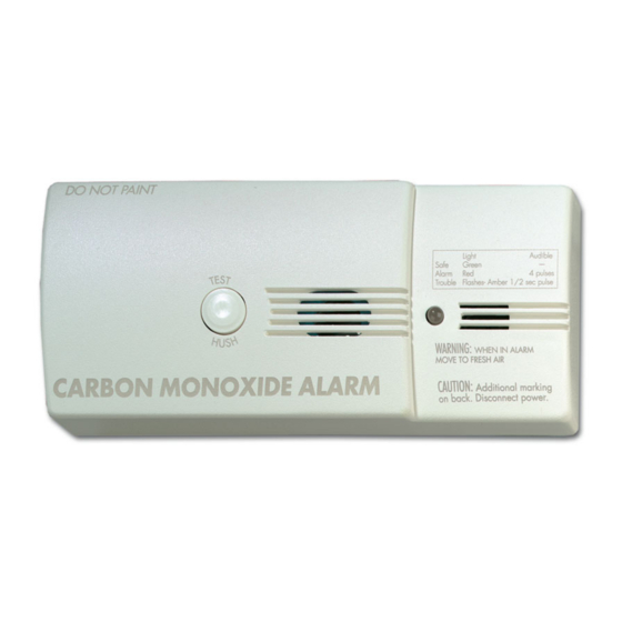 GE Interlogix 240 COE - Carbon Monoxide Alarm Installation Instructions