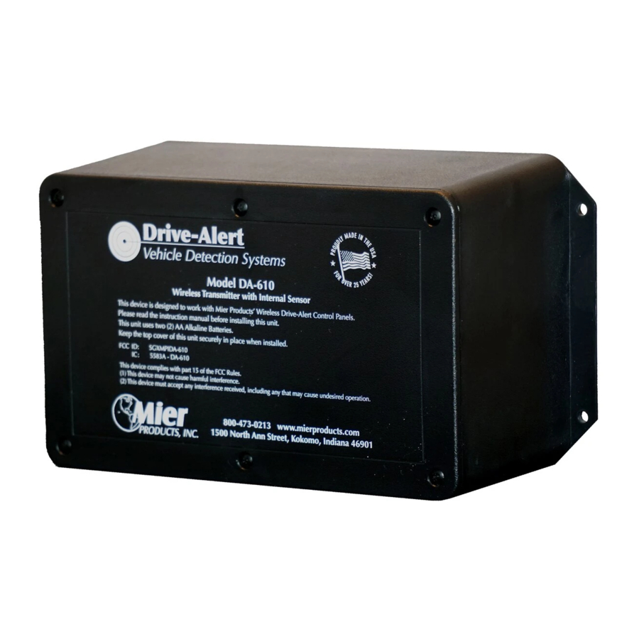 Mier products DA-610TO Installation Manual