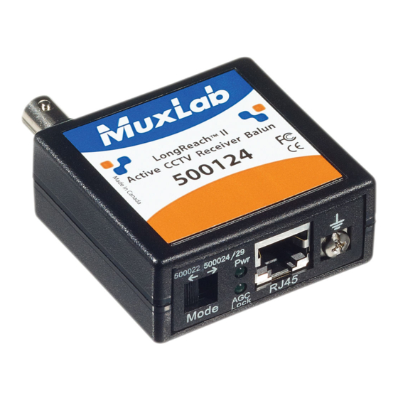 MuxLab LongReach II 500124 Installation Manual