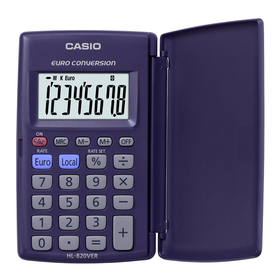 Casio HL-820VER User Manual