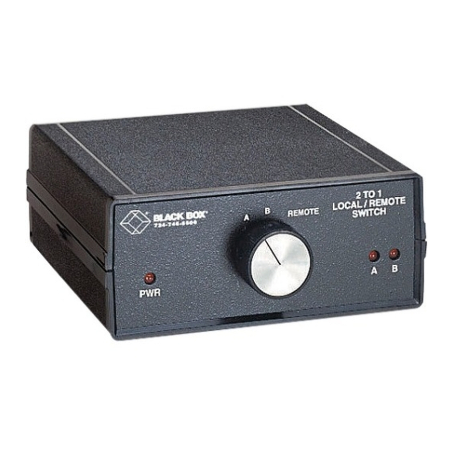 Black Box SW980A User Manual