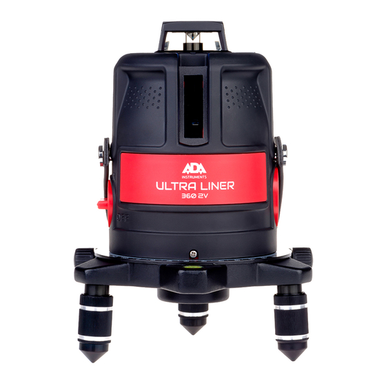 Ada ULTRALINER 360 2V Laser Level Manuals