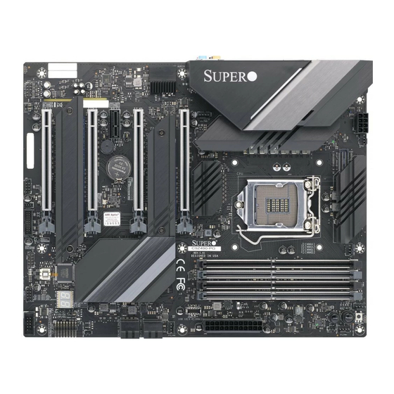 Supermicro SUPERO C9Z490-PG Quick Reference Manual