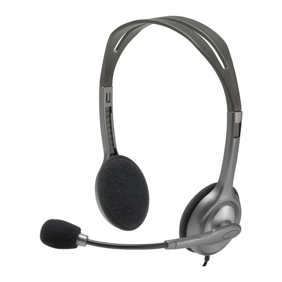 Logitech WIRED 3.5MM HEADSET WITH MIC Setup Manual
