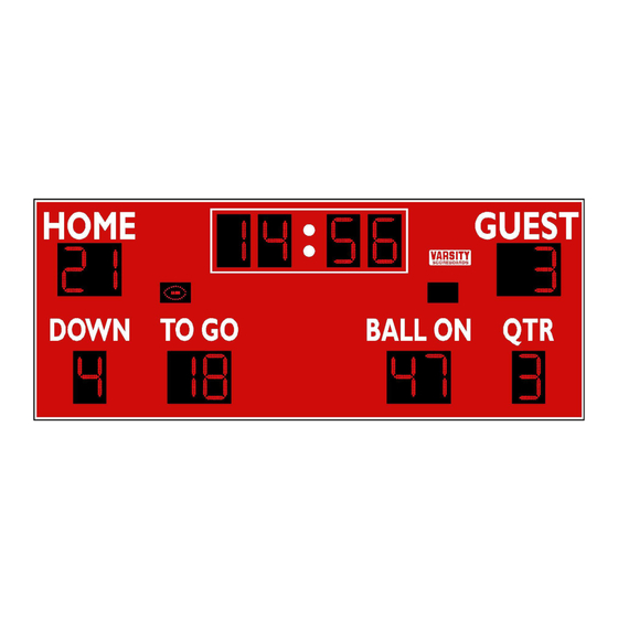 VARSITY Scoreboards VSBX-742 Manuals