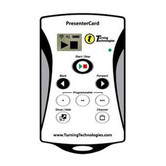 Turning Technologies PresenterCard Quick Start Manual