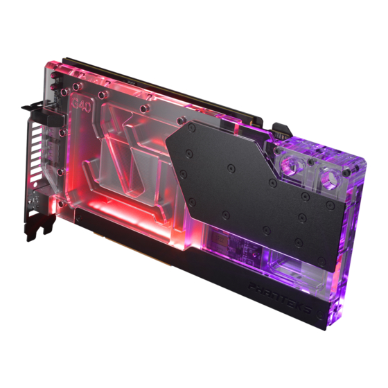 Phanteks GLACIER G40 ASUS GPU BLOCK Installation Manual
